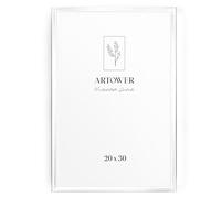 artower® Cadre Photo Aluminium Blanc 20x30cm | Cadre Mural Décoratif pour Salon Chambre et Maison | Grand Tableau 20x30 | Cadre Décoration Dessin Diplôme et Poster 20 x 30 cm