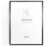 artower® Cadre Photo Aluminium Noir 30x40cm | Cadre Mural Décoratif pour Salon Chambre et Maison | Grand Tableau 30x40 | Cadre Décoration Dessin Diplôme et Poster 30 x 40 cm