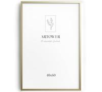 artower® Cadre Photo Bois Clair 40x60cm | Cadre avec Verre Acrylique Transparent 40 x 60 cm | Grand Tableau 40x60 | Mural Salon, Chambre, Décoration Dessin, Diplôme ou Cadeau d’Anniversaire
