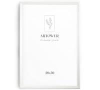 artower® Vintage Cadre Photo Bois Blanc 20x30cm | Cadre 20 x 30 cm Mural pour Salon Chambre et Intérieur | Grand Tableau 20x30 | Cadre Décoration pour Dessin Diplôme et Affiche 20 x 30