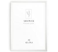 Artower® Vintage Cadre Photo Bois Blanc A3 | Cadre DIN A3 30 x 42 cm Mural pour Salon Chambre et Intérieur | Grand Tableau DIN A3 30x42 cm | Cadre Décoration pour Dessin Diplôme et Affiche 29,7 x 42cm