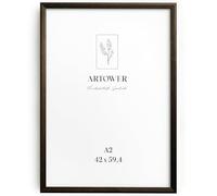 artower® Vintage Cadre Photo Bois Marron A2 | Cadre DIN A2 42 x 59 cm Mural pour Salon Chambre et Intérieur | Grand Tableau DIN A2 42x59 cm | Cadre Décoration pour Dessin et Affiche 42 x 59,4cm