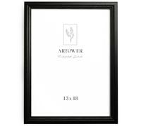 artower® Vintage Cadre Photo Bois Noir 13x18cm | Cadre 13 x 18 cm Mural pour Salon Chambre et Intérieur | Petit Tableau 13x18 | Cadre Décoration pour Dessin Diplôme et Affiche 13 x 18