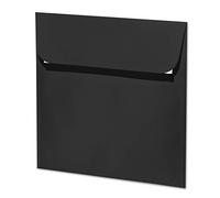 Artoz 1001 Enveloppes carrées, 100 g/m², fermeture auto-adhésive, 16 x 16 cm 100 Stück 219 - Noir.