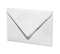 ARTOZ 50 enveloppes - couleur: blanc fleur- format: B6-125 x 178 mm - gommée avec rabat de fermeture pointu - 100 g/m² - pour invitations et mariage