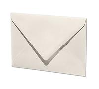 ARTOZ 50 enveloppes - couleur: ivoire (crème)- format: B6-125 x 178 mm - gommée avec rabat de fermeture pointu - 100 g/m² - pour invitations et mariage