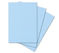 ARTOZ 50x Papier à lettres - couleur: bleu pastel - A4 297 x 210 mm - avec nervure Egoutteur noble - papier de bricolage et por documents