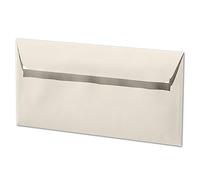 ARTOZ Lot de 100 enveloppes - DIN long Ivoire ivoire - 100 g/m² - Autocollant - DL 224 x 114 mm - Enveloppes sans fenêtre - Enveloppes avec fermeture adhésive - Bandes déchirables