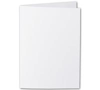 ARTOZ Lot de 15 cartes pliantes DIN A5 - Blanc floral (blanc) nervurées - 148 x 210 mm - Cartes pliantes doubles - Carte double vierge avec nervures Egoutteur élégantes de 220 g/m²
