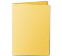 ARTOZ Lot de 50 cartes pliantes A6 - Jaune soleil (jaune) - 105 x 148 mm - Cartes vierges à personnaliser - 220 g/m²