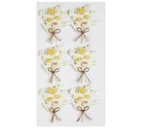 Artoz Lot de 6 autocollants 3D en forme de bouquet de fleurs avec nœud - Fait à la main - Design suisse