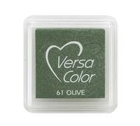 Artoz Mini encreur VersaColor en Olive (Vert) - 34 x 34 mm - Encres à Base d'Eau - Encreur Encre à tamponner sur papier, Cartes pour Invitations, Salutations ou Mariage