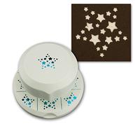 Artoz Perforatrice en deux parties, motif étoile avec nombreuses petites étoiles I A positionner librement I Confection de cartes de vœux, de Noël, d’invitations, etc.