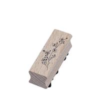 Artoz Tampon en Bois - Branche de Fleurs - 60 x 20 mm - Motif pour Fabrication de Cartes d'Invitation, Anniversaire, Salutations