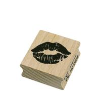Artoz Tampon en bois « Kussmund » - 40 x 40 mm - Tampon à motif pour la fabrication de cartes d'invitations, d'anniversaire, de vœux