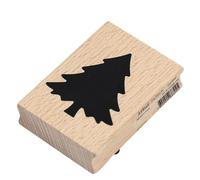 Artoz Tampon encreur en bois - Motif sapin de Noël - 70 x 50 mm - Pour la fabrication de cartes de Noël, invitations, salutations