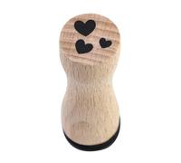 Artoz Tampon en bois - Petits cœurs - Diamètre : 20 mm - Pour la création de cartes d'invitation d'anniversaire et de vœux