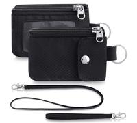 Artpaxy Portefeuille Minimaliste pour Homme et Femme, Porte-clés avec Blocage RFID, Fermeture éclair, Petit Portefeuille avec fenêtre pour Carte d'identité, 2 Cordons, résistant à l'eau, étui pour