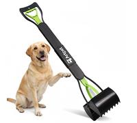 Artpet Pelle à Déjections Canines avec Manche Long | Pelle de 80 cm robuste pour grands chiens. Utilisation d’une main sur gazon et béton, réduit la tension au dos.