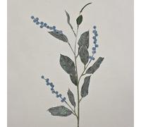 artplants.de Branche Artificiel Mûrier des neiges Elysa, Bleu, 75cm | givré - Branche décorative