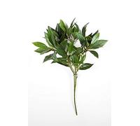 artplants.de Branche de Laurier Artificielle KAMIRAN, 70 Feuilles, Vert, 45cm - Branche décorative - Feuillage Artificiel