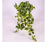 artplants.de Buisson de Artificiel, Vert-Blanc, 70cm - Feuillage Artificiel - Lierre Plastique