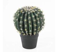 artplants.de Cactus Boule ELVIO Artificiel, Vert, 35cm, Ø 25cm - Plante succulente Artificielle - Faux Cactus