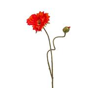 artplants.de Coquelicot Artificiel HASNA, Rouge, 75cm - Fleur Artificielle de Pavot