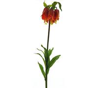 artplants.de Fleur Artificielle Couronne impériale YATAO, 120 cm | Orange-Rouge - Fleur sur Tige Artificielle