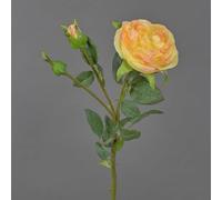 artplants.de Rosier Artificiel OLIVERA, Jaune Abricot, 30cm, Ø9cm