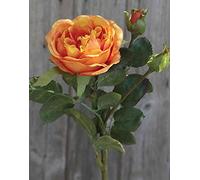 artplants.de Rosier Artificiel OLIVERA, Orange, 30cm, Ø9cm - Fleur Artificielle