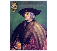 ArtPlaza Albrecht Durer - Portrait of Emperor Maximilian Panneau Décoratif, Bois, Multicolore, 60 x 1.8 x 80 cmAS93215