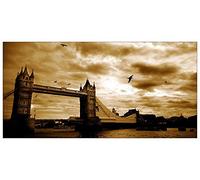 ArtPlaza Art Studio - London Panneau Décoratif, Bois, Multicolore, 100 x 1.8 x 50 cmAS92375