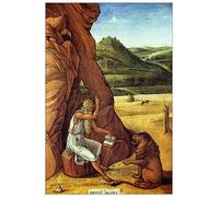 ArtPlaza Bellini Giovanni - Jerome in The Desert Panneau Décoratif, Bois, Multicolore, 60 x 1.8 x 90 cmAS93137