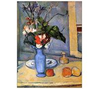 ArtPlaza Cezanne Paul-Still Life with Blue Vase Panneaux Decoratifs, Bois MDF, Multicolore, 60x80 Cm