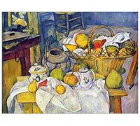 ArtPlaza Cezanne Paul-Still Life with Fruit Basket Panneaux Decoratifs, Bois MDF, Multicolore, 120x90 Cm