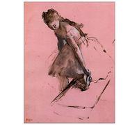 ArtPlaza Degas Edgar-Dancer Slipping on Her Shoe Panneaux Decoratifs, Bois MDF, Multicolore, 60x80 Cm