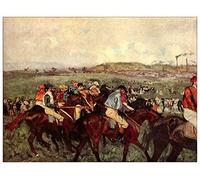 ArtPlaza Degas Edgar-Men's Riders Before The Start Panneaux Decoratifs, Bois MDF, Multicolore, 80x60 Cm