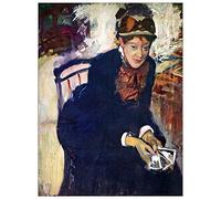 ArtPlaza Degas Edgar - Portrait of Miss Cassatt, Holding The Cards Panneau Décoratif, Bois, Multicolore, 60 x 1.8 x 80 cmAS93084