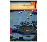 ArtPlaza Hiroshige Utagawa - Shinagawa Susaki Panneau Décoratif, Bois, Multicolore, 60 x 1.8 x 90 cmAS92957
