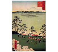 ArtPlaza Hiroshige Utagawa - View to The North from Asukayama Panneau Décoratif, Bois, Multicolore, 60 x 1.8 x 90 cmAS92978