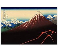 artplaza Hokusai katsushika-lightning Below The Summit Panneau décoratif, bois mDF, multicolore, 135 x 90 cm
