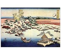 ArtPlaza Hokusai Katsushika-Winter Landscape of Suda Panneaux Decoratifs, Bois MDF, Multicolore, 90x60 Cm