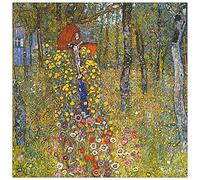 ArtPlaza Klimt Gustav - Farmers Garden with Crucifix Panneau Décoratif, Bois, Multicolore, 50 x 1.8 x 50 cmAS90281