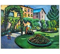 ArtPlaza Macke August - Garden Image Panneau Décoratif, Bois, Multicolore, 80 x 1.8 x 60 cmAS91380