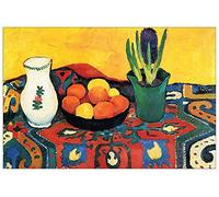 artplaza Macke august-still Life with Hyacinthe Panneau décoratif, bois mDF, multicolore, 135 x 90 cm