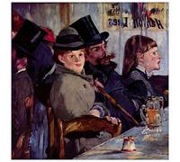 ArtPlaza Manet Ãdouard-Cabaret in Reichshoffen Panneaux Decoratifs, Bois MDF, Multicolore, 70x70 Cm