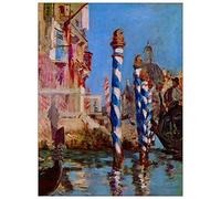 ArtPlaza Manet Ãdouard-Grand Canal in Venice Panneaux Decoratifs, Bois MDF, Multicolore, 90x120 Cm