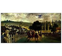 ArtPlaza Manet Èdouard - Race at Longchamp Panneau Décoratif, Bois, Multicolore, 140 x 1.8 x 70 cmAS92247