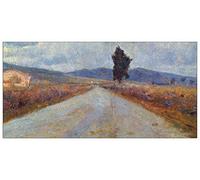 ArtPlaza Modigliani Amedeo - Landscape in The Toscana Panneau Décoratif, Bois, Multicolore, 100 x 1.8 x 50 cmAS92495